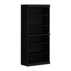 Minimalist Black 5 Shelf Tall Bookcase Storage Display Rack