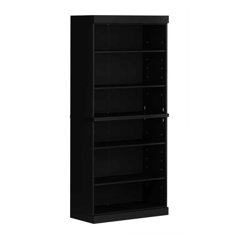 Minimalist Black 5 Shelf Tall Bookcase Storage Display Rack