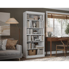 Minimalist White 5 Shelf Tall Bookcase Storage Display Rack