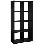 Modern Black 8 Cube Storage Bookcase Organizer