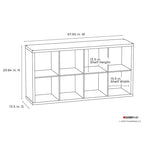 Modern Black 8 Cube Storage Bookcase Organizer