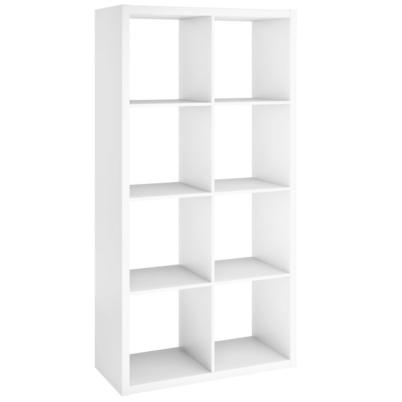 Modern White 8 Cube Storage Bookcase Organizer