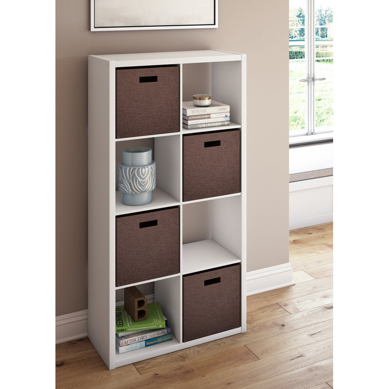 Modern White 8 Cube Storage Bookcase Organizer