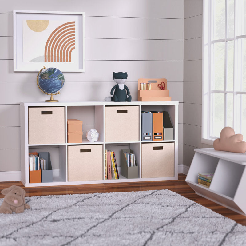 Modern White 8 Cube Storage Bookcase Organizer