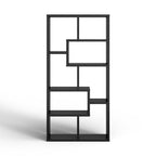Contemporary Black Geometric Display Bookcase Storage Shelf