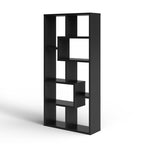 Contemporary Black Geometric Display Bookcase Storage Shelf