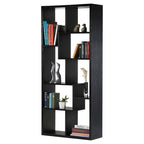 Contemporary Black Geometric Display Bookcase Storage Shelf