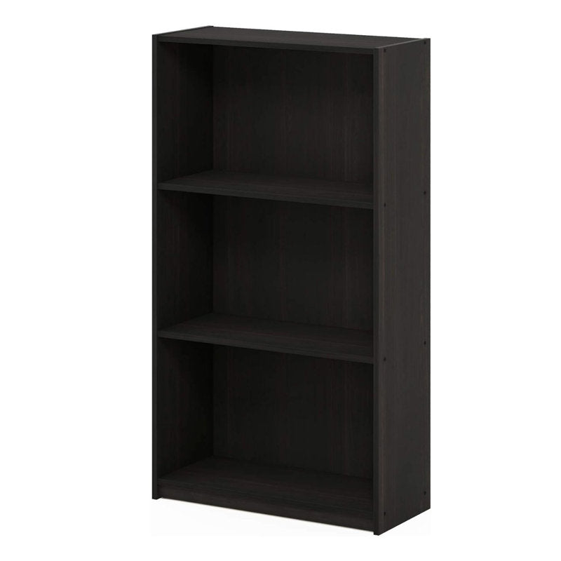 Modern Black 3 Tier Open Storage Bookcase