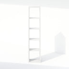 Minimalist White Tall Narrow Storage Bookcase Organizer