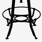 Height Adjustable Lounge Bar with Vintage Leather Seat