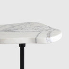 Round Marble Lounge Chair Table for Sofa or Bed