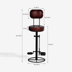 Bicycle Pedal Lounge Bar Chair with Leather Seat and Back