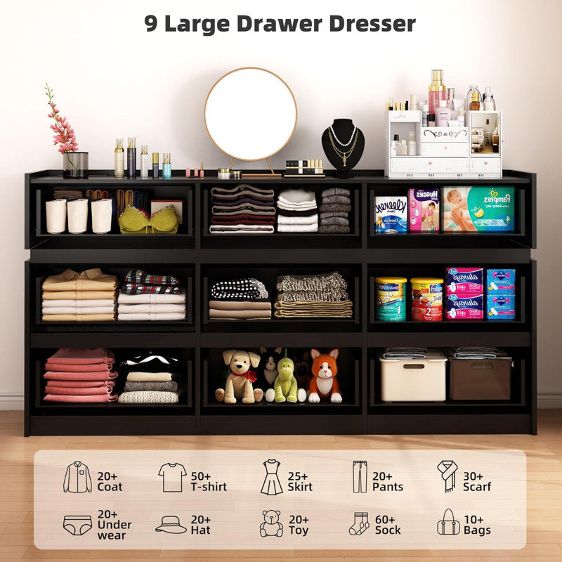 Luxury Book Shelf Cabinet with Spacious Drawer Storage and Ambient LED Strip