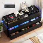 Luxury Book Shelf Cabinet with Spacious Drawer Storage and Ambient LED Strip