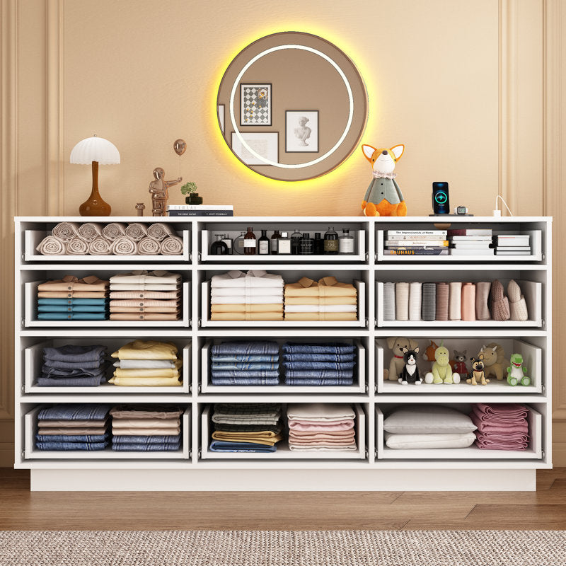 Premium Storage Book Shelf Cabinet with Elegant Finish and LED Accent Lighting