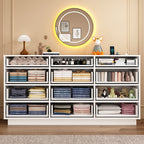 Premium Storage Book Shelf Cabinet with Elegant Finish and LED Accent Lighting