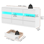 Luxury White Shelf Cabinet with Spacious Drawer Storage and Ambient LED Display