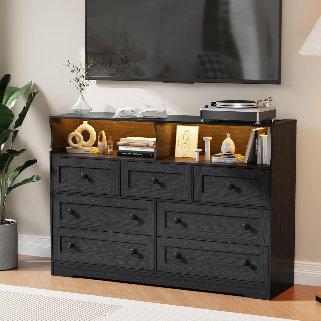 Premium Dark Finish Book Shelf Cabinet with Display Shelf and Drawer Storage