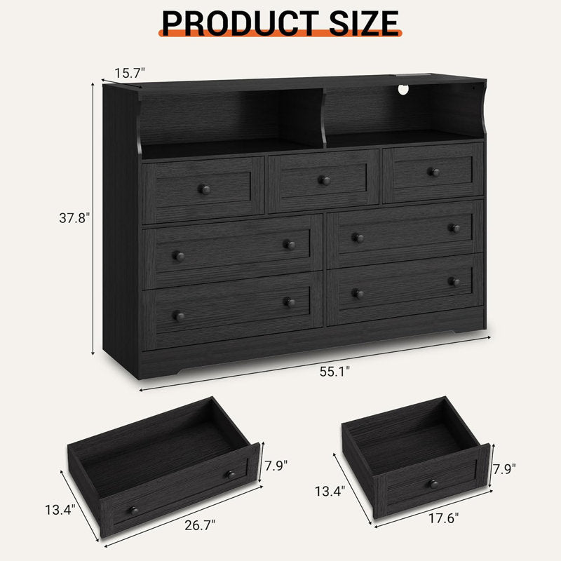 Premium Dark Finish Book Shelf Cabinet with Display Shelf and Drawer Storage
