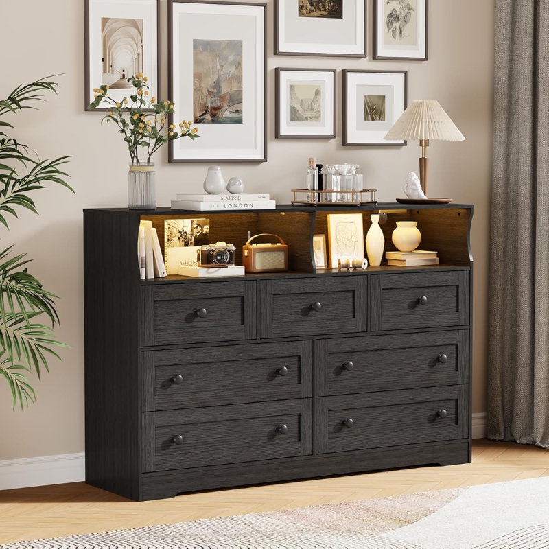 Premium Dark Finish Book Shelf Cabinet with Display Shelf and Drawer Storage