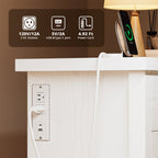 Premium Black Wooden Book Shelf Cabinet with LED Display and Storage Drawers