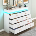 Minimalist LED Chest of Drawers with Soft Glow Base Lighting