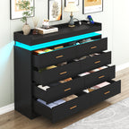 Minimalist LED Chest of Drawers with Soft Glow Base Lighting