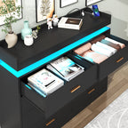 Minimalist LED Chest of Drawers with Soft Glow Base Lighting