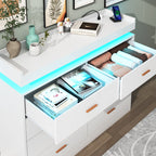 Minimalist LED Chest of Drawers with Soft Glow Base Lighting