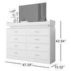 Minimalist LED Chest of Drawers with Soft Glow Base Lighting