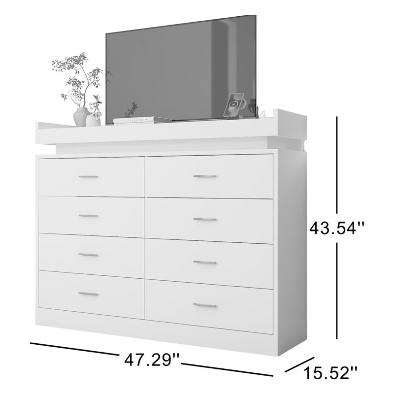 Minimalist LED Chest of Drawers with Soft Glow Base Lighting