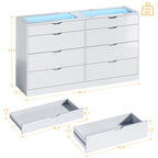 Elegant White Bedroom Dresser with Clean Line Modern Design