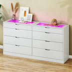 Elegant White Bedroom Dresser with Clean Line Modern Design