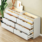 Elegant White Bedroom Dresser with Clean Line Modern Design
