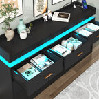 Luxury Dresser with LED Accent Lighting and Minimalist Modern Style