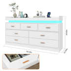 Luxury Dresser with LED Accent Lighting and Minimalist Modern Style