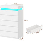 Modern LED Bedroom Dresser with Multi Drawer Storage