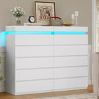Modern LED Bedroom Dresser with Multi Drawer Storage