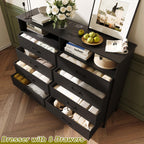 Luxury LED Entertainment Dresser with Multi Functional Storage