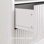 AuraGlow LED Nightstand with Modern Storage Design