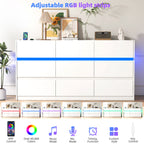 Modern Nursery Dresser with Wide Storage Drawers for Kids Room