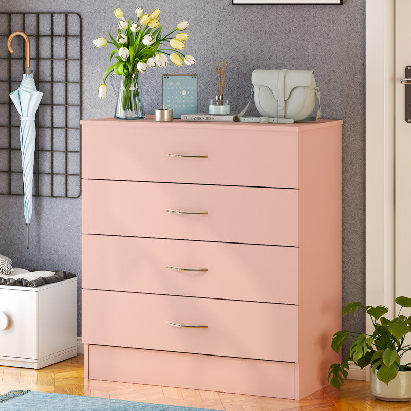 Elegant Blush Pink Drawer Cabinet with Spacious Storage and Modern Style
