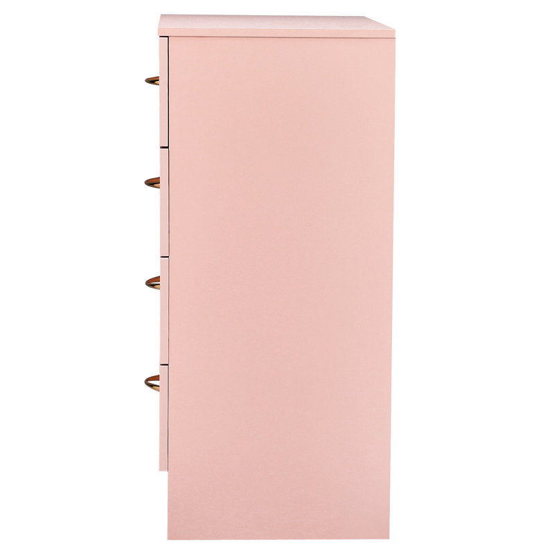 Elegant Blush Pink Drawer Cabinet with Spacious Storage and Modern Style