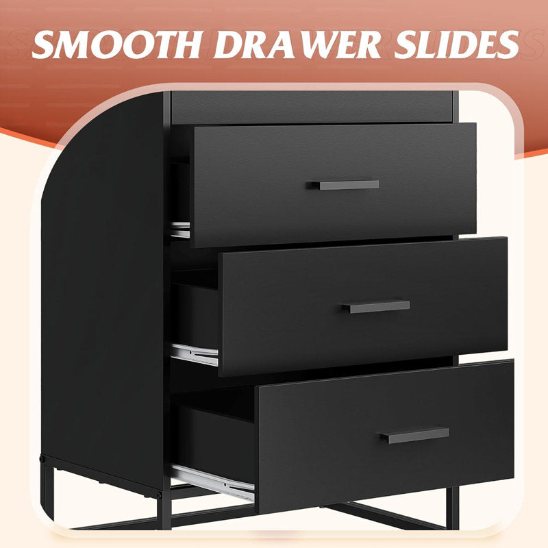 Modern 4-Drawer Storage Dresser with Minimalist Design and Clean Lines