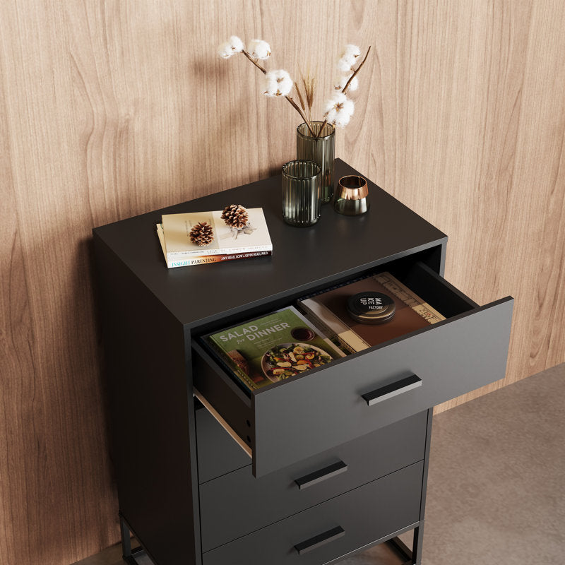 Modern 4-Drawer Storage Dresser with Minimalist Design and Clean Lines
