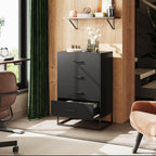 Modern 4-Drawer Storage Dresser with Minimalist Design and Clean Lines
