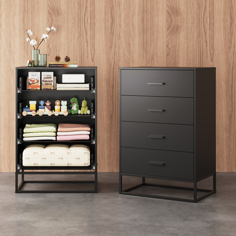 Modern 4-Drawer Storage Dresser with Minimalist Design and Clean Lines