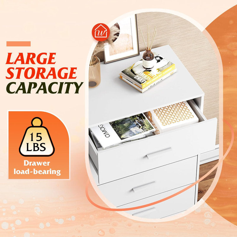 Modern 4-Drawer Storage Dresser with Minimalist Design and Clean Lines
