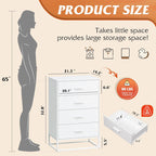 Modern 4-Drawer Storage Dresser with Minimalist Design and Clean Lines