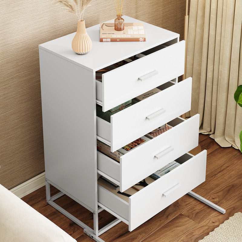 Modern 4-Drawer Storage Dresser with Minimalist Design and Clean Lines